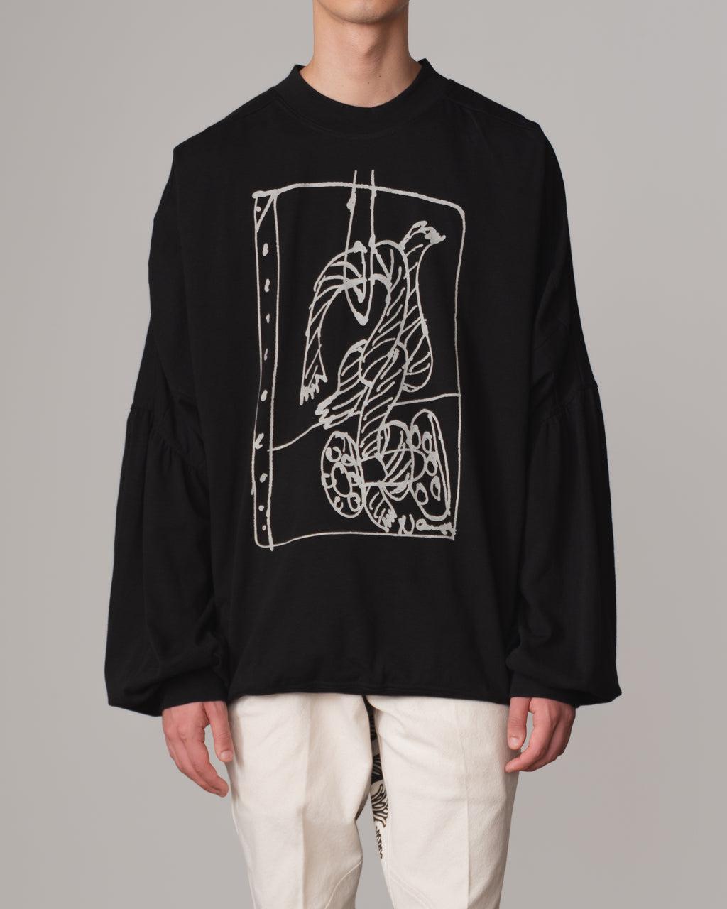 Tshirt 734B- Organic Cotton100% Jersey- Threads & Bobbin- Black