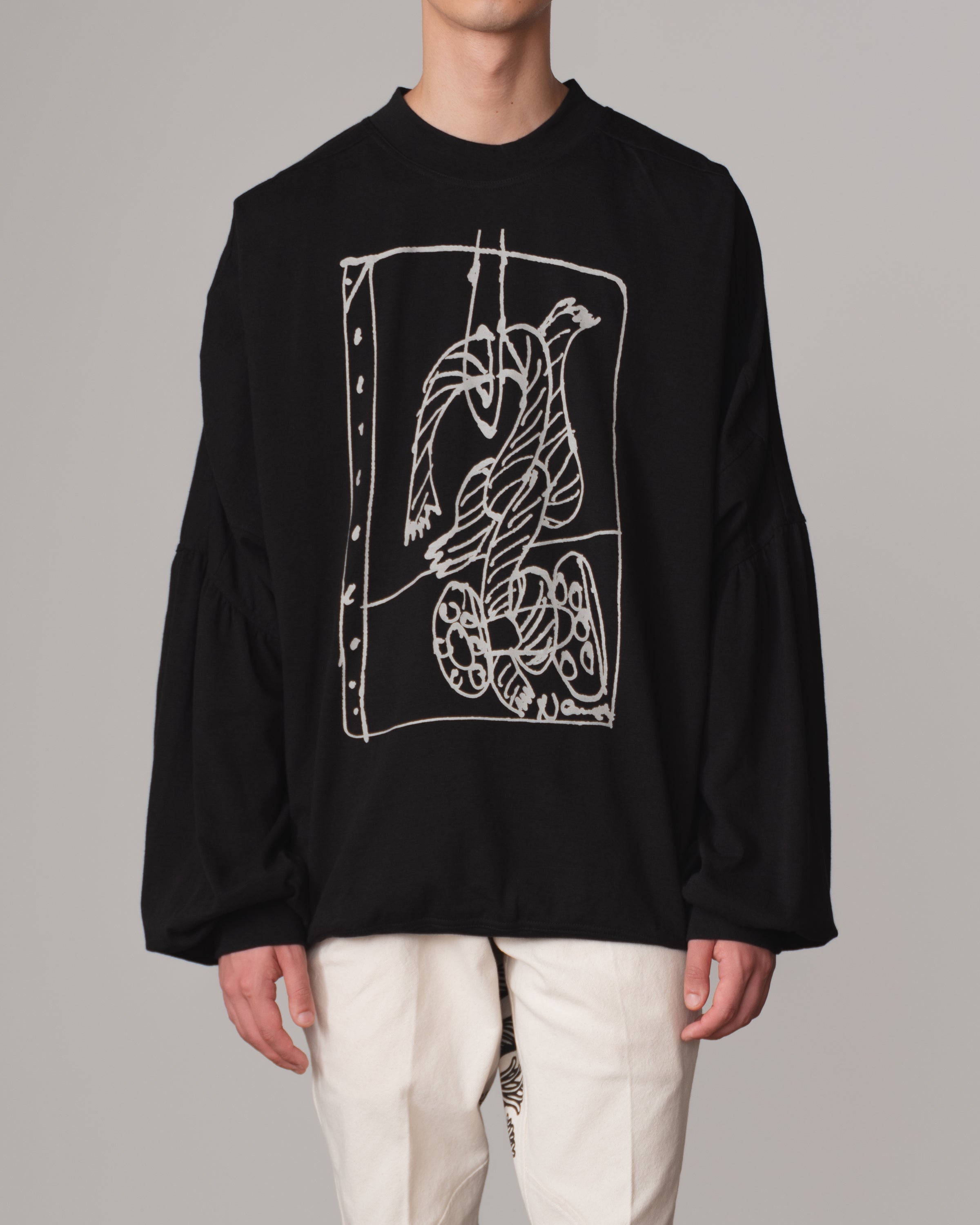 Tshirt 734B- Organic Cotton100% Jersey- Threads & Bobbin- Black