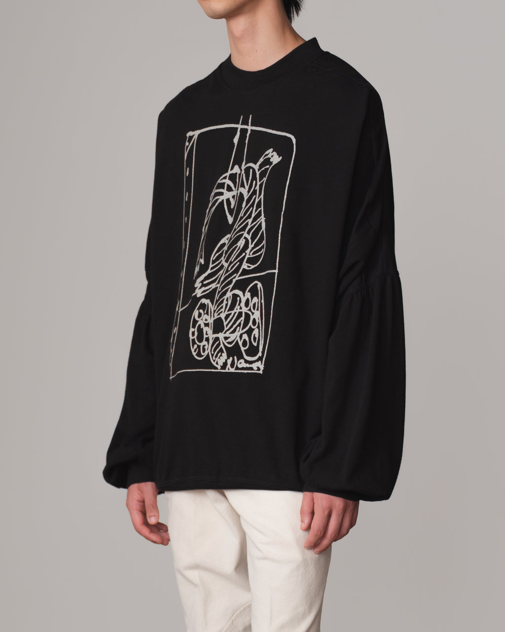 Tshirt 734B- Organic Cotton100% Jersey- Threads & Bobbin- Black