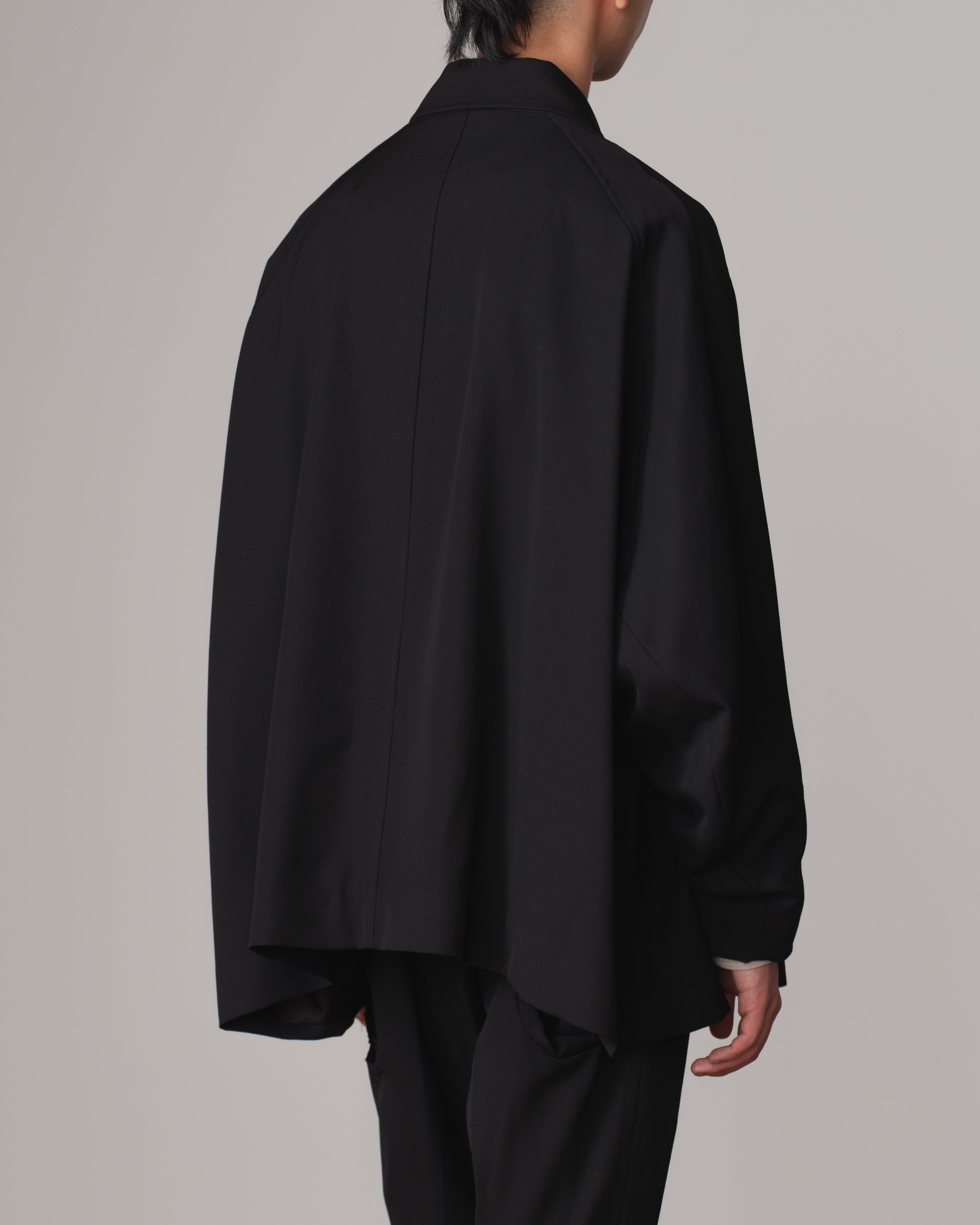 Jacket 19236- Wool100% Gabardine- Black