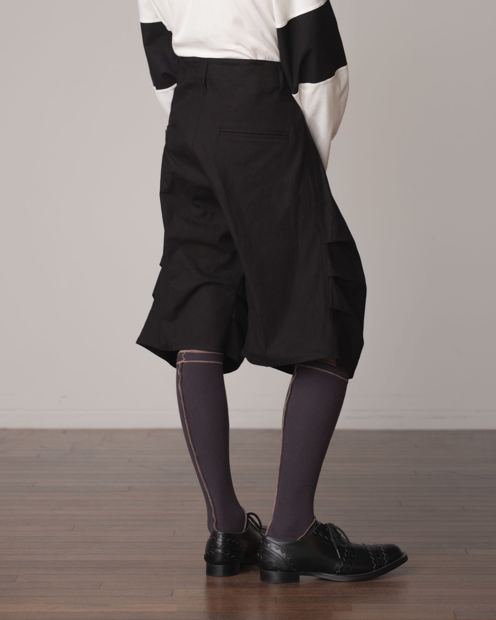 Trousers 64B- Cotton82% Hemp18% Oxford- Black