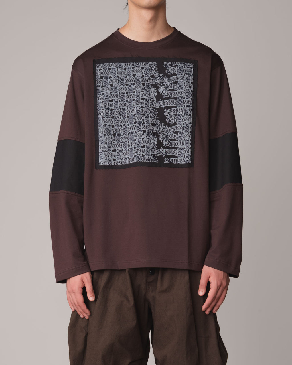 Tshirt 108- Cotton100% Jersey Bsp- Threaded Fabric- Brown