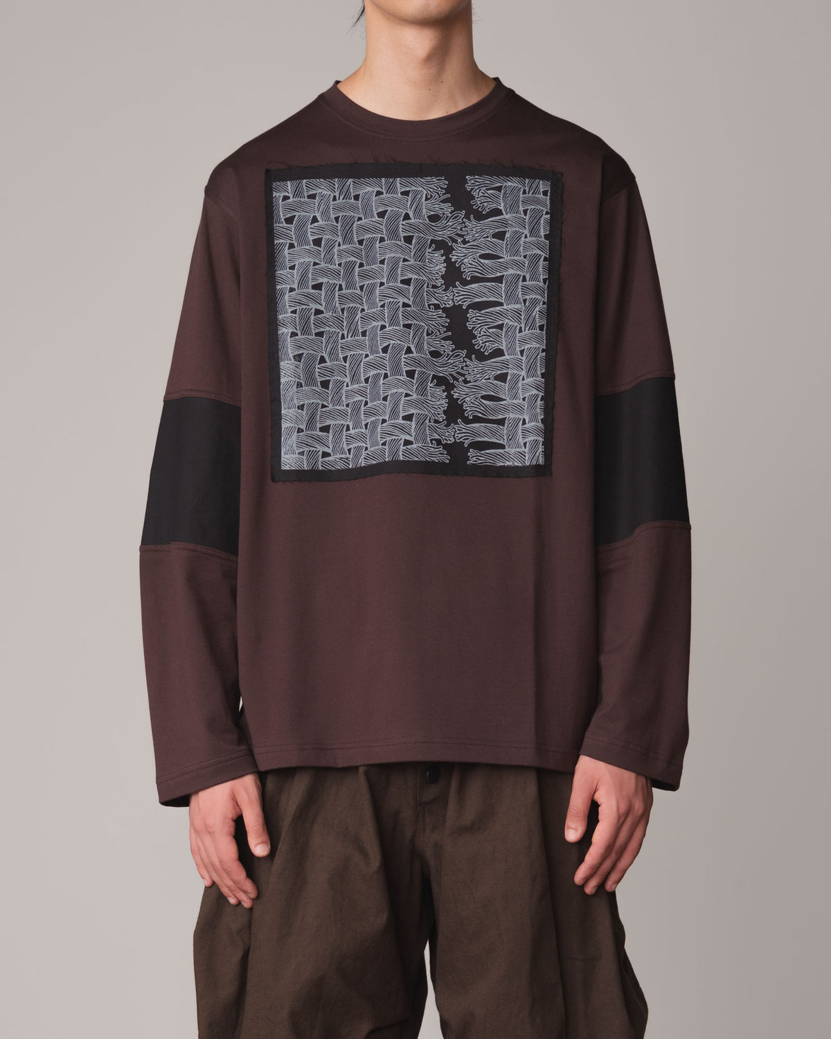 Tshirt 108- Cotton100% Jersey Bsp- Threaded Fabric- Brown