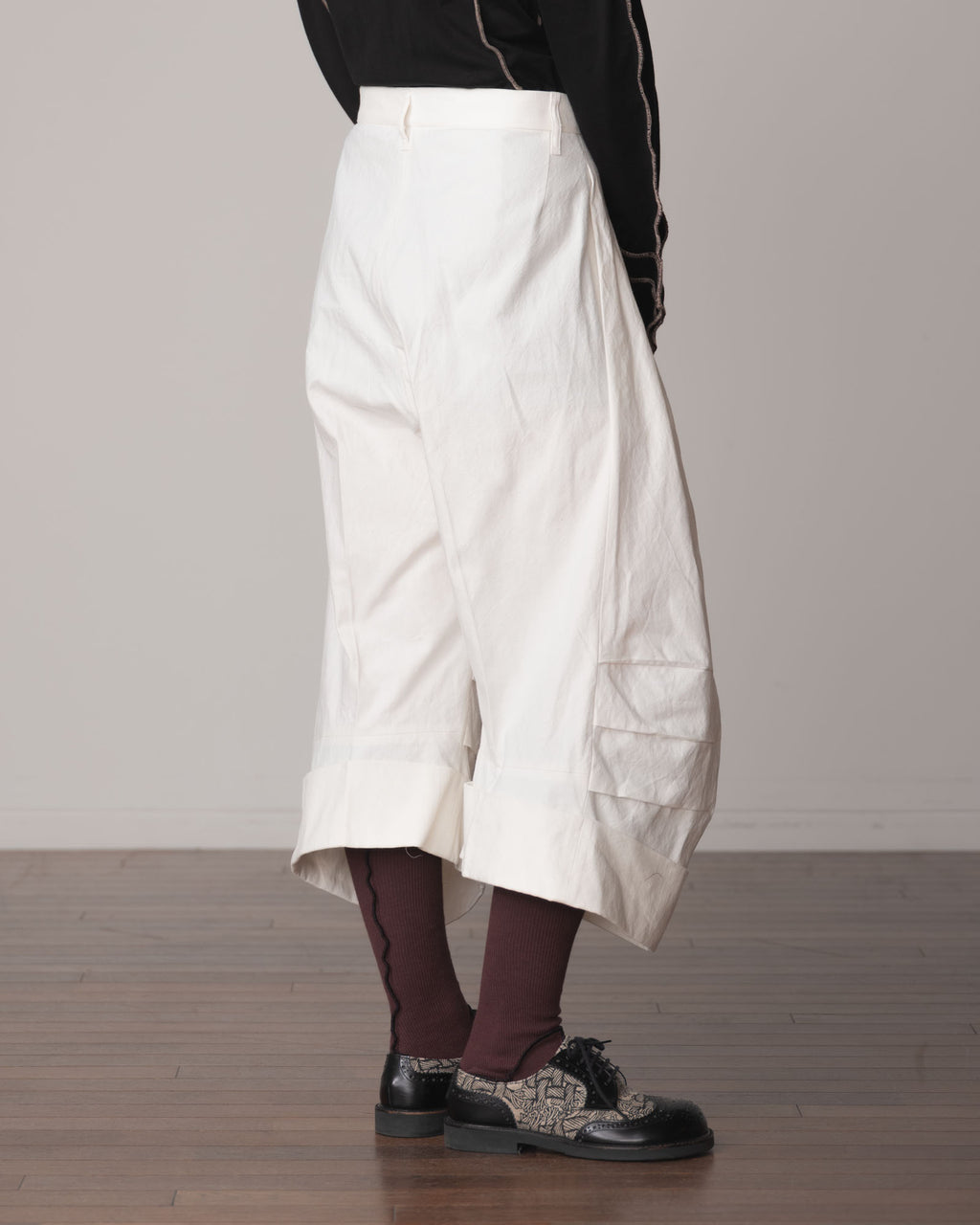 Trousers 21B- Cotton82% Hemp18% Oxford- Off White