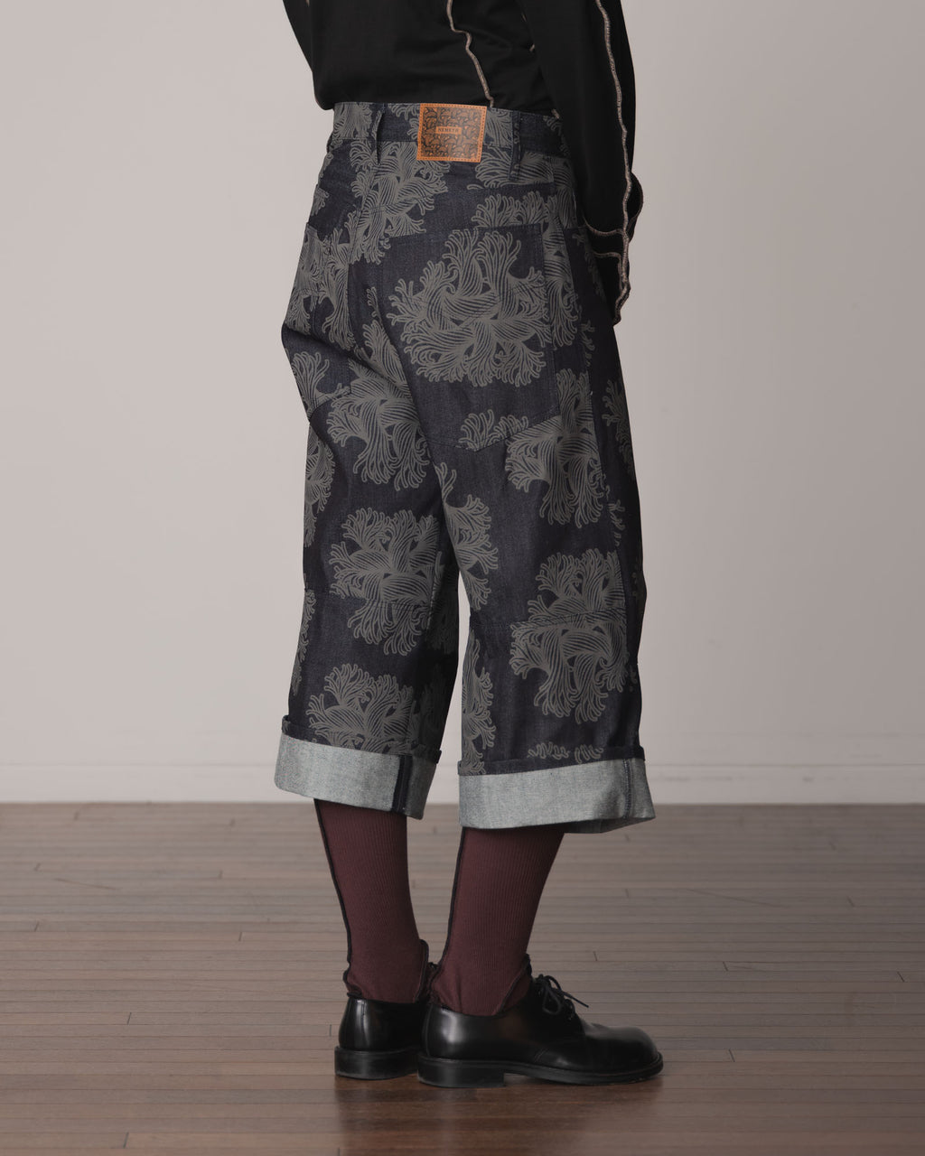 Trousers 215- Cotton100% Denim Print- Emb Rope- Indigo