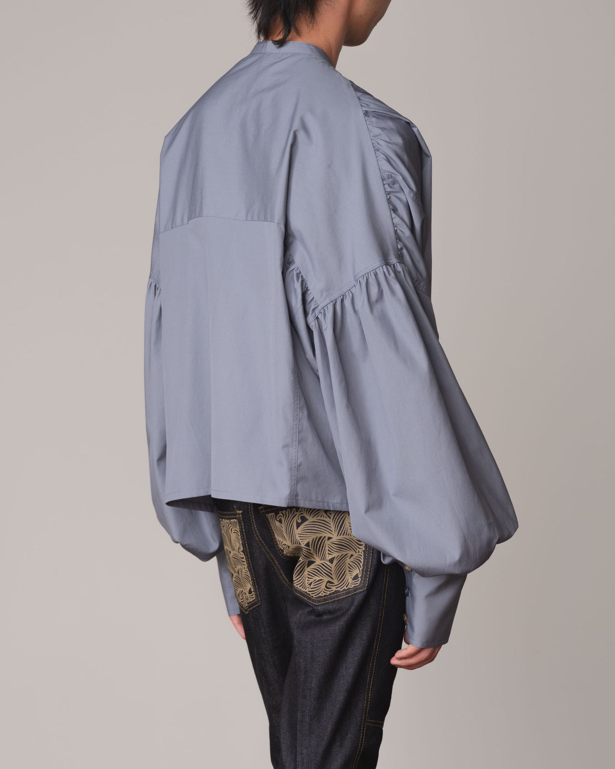Shirt 87A- Cotton100% Broad- Mixed Buttons- Blue Grey