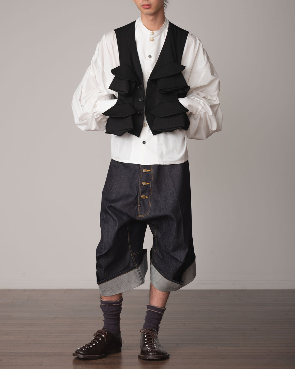 Shirt 87A- Cotton100% Broad- Mixed Buttons- Off White