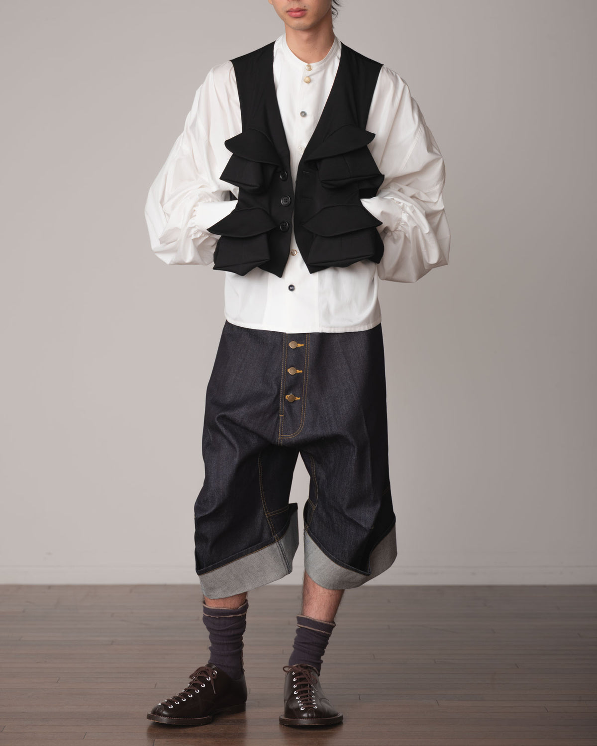 Shirt 87A- Cotton100% Broad- Mixed Buttons- Off White
