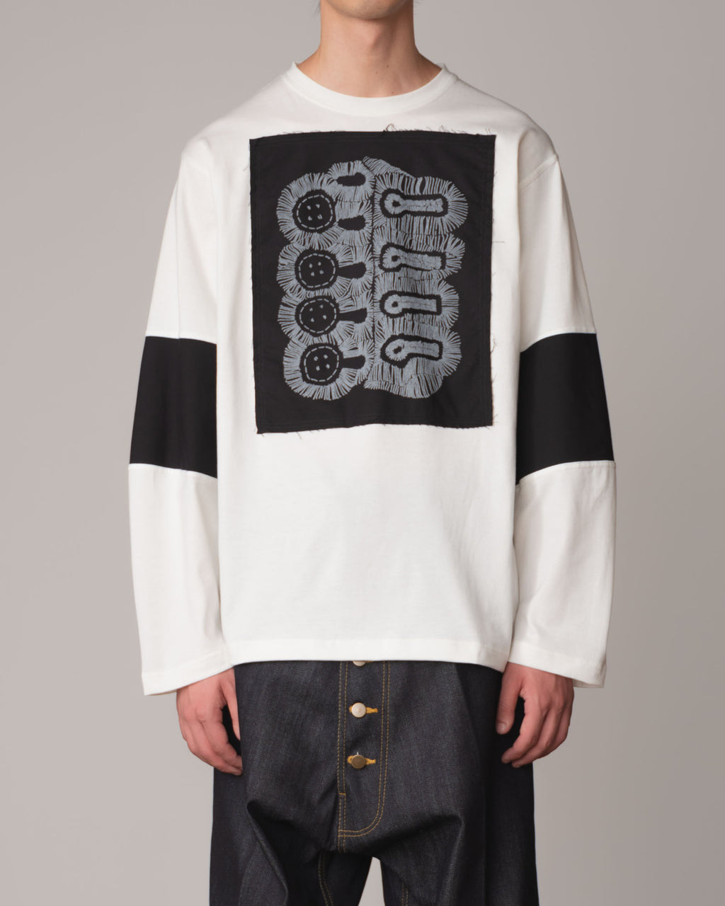 Tshirt 108- Cotton100% Jersey Bsp- Buttonhole- Ivory