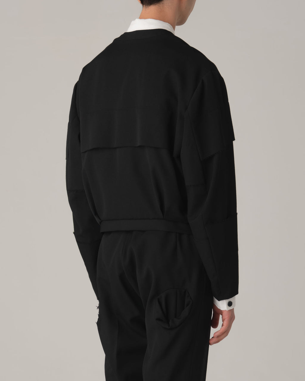 Jacket 37B- Wool100% Light Gabardine- Black