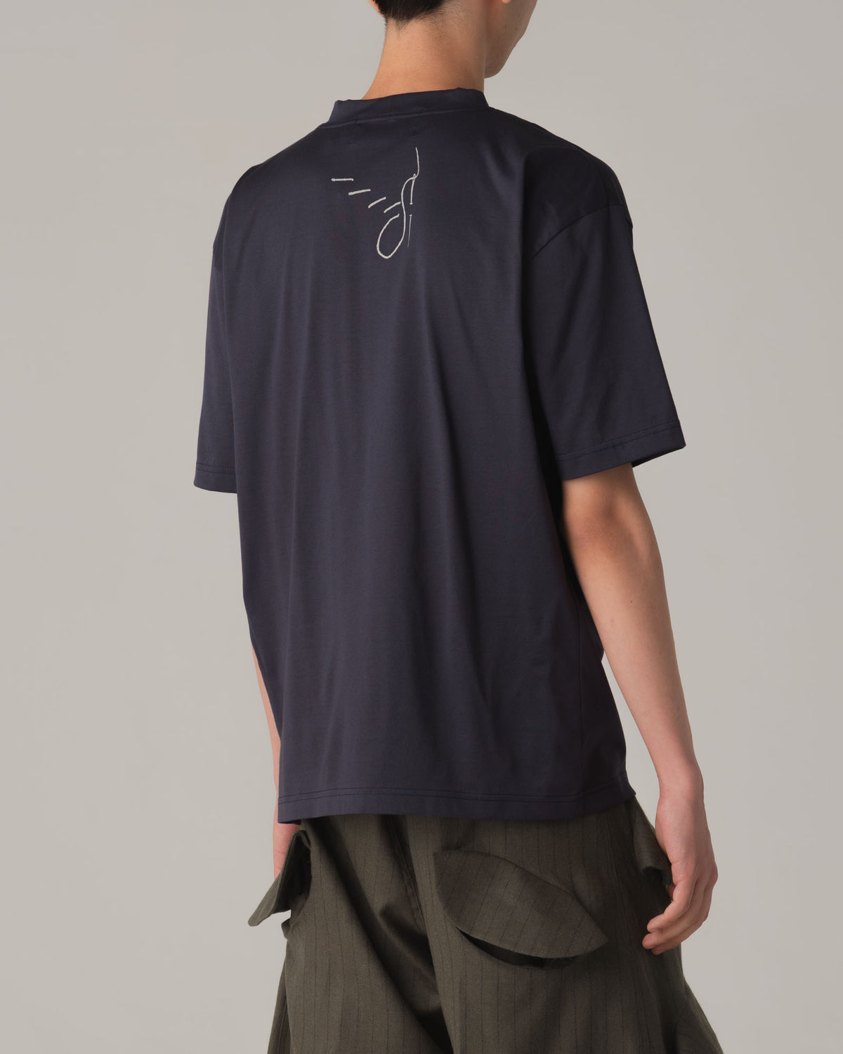 Tshirt Printed- Cotton100% Jersey- Needle Fabric- Navy Blue