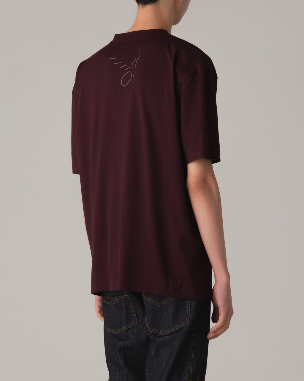 Tshirt Printed- Cotton100% Jersey- Needle Fabric- Wine