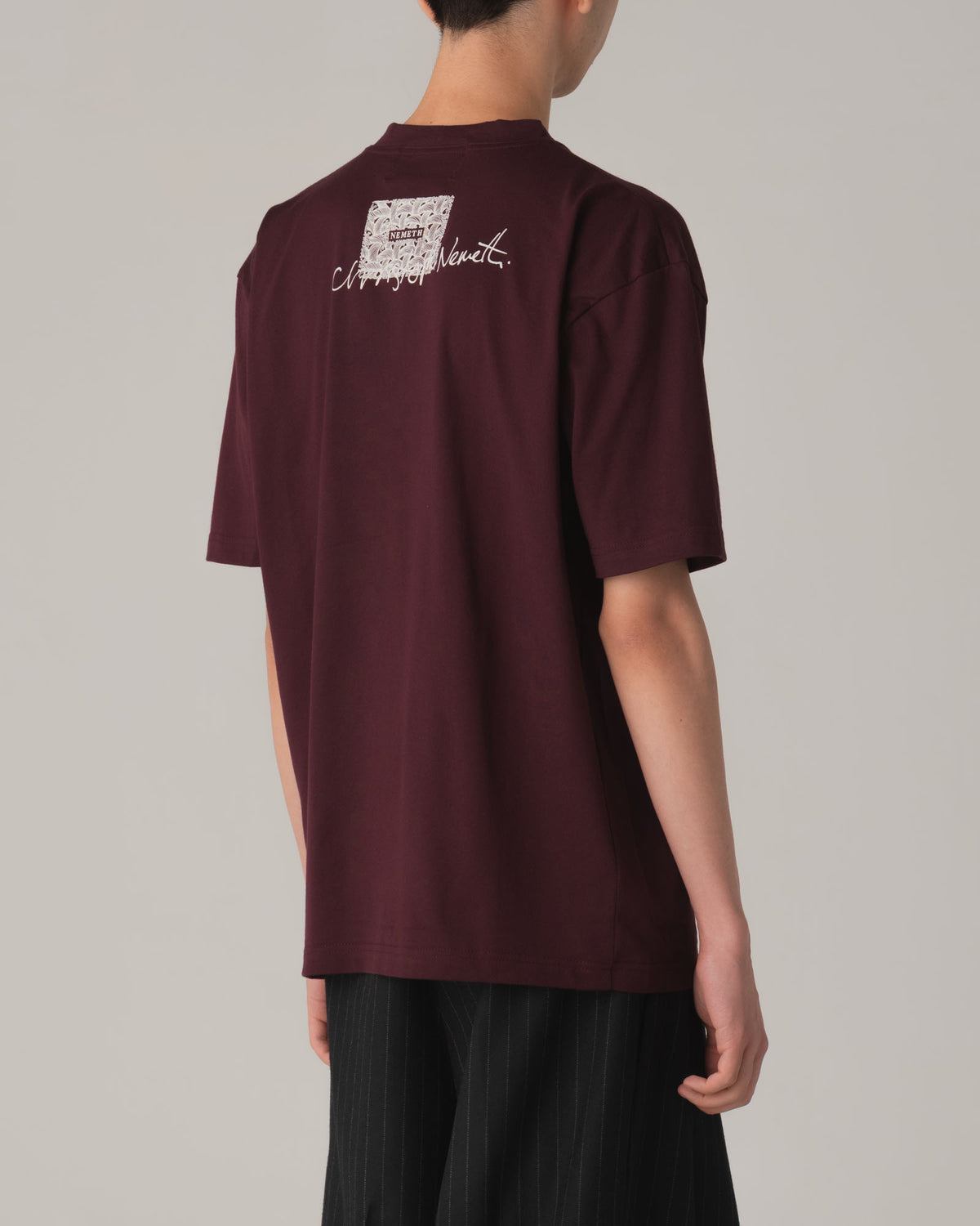 Tshirt Printed- Cotton100% Jersey- Badge Rope- Wine