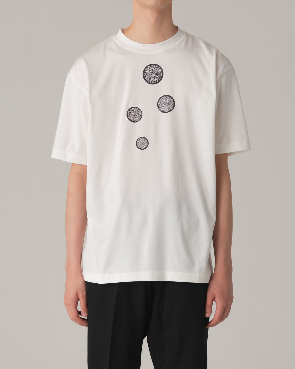 Tshirt Printed- Cotton100% Jersey- Badge Rope- Off White