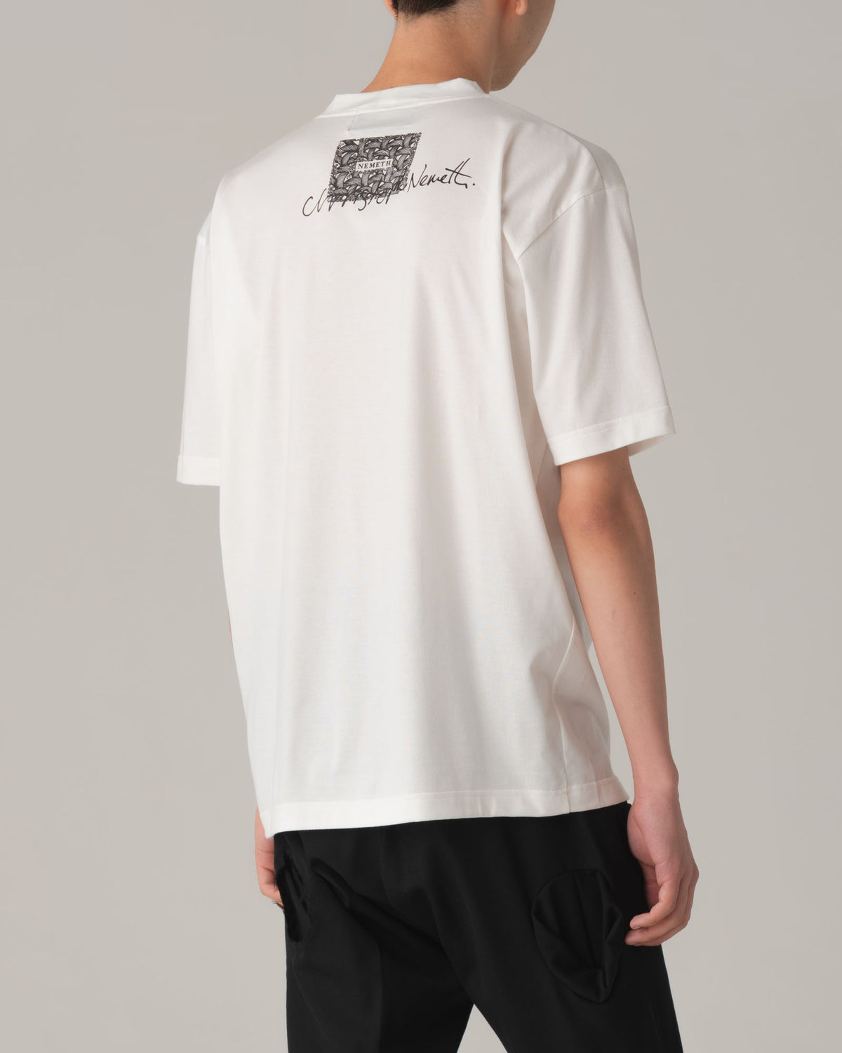 Tshirt Printed- Cotton100% Jersey- Badge Rope- Off White