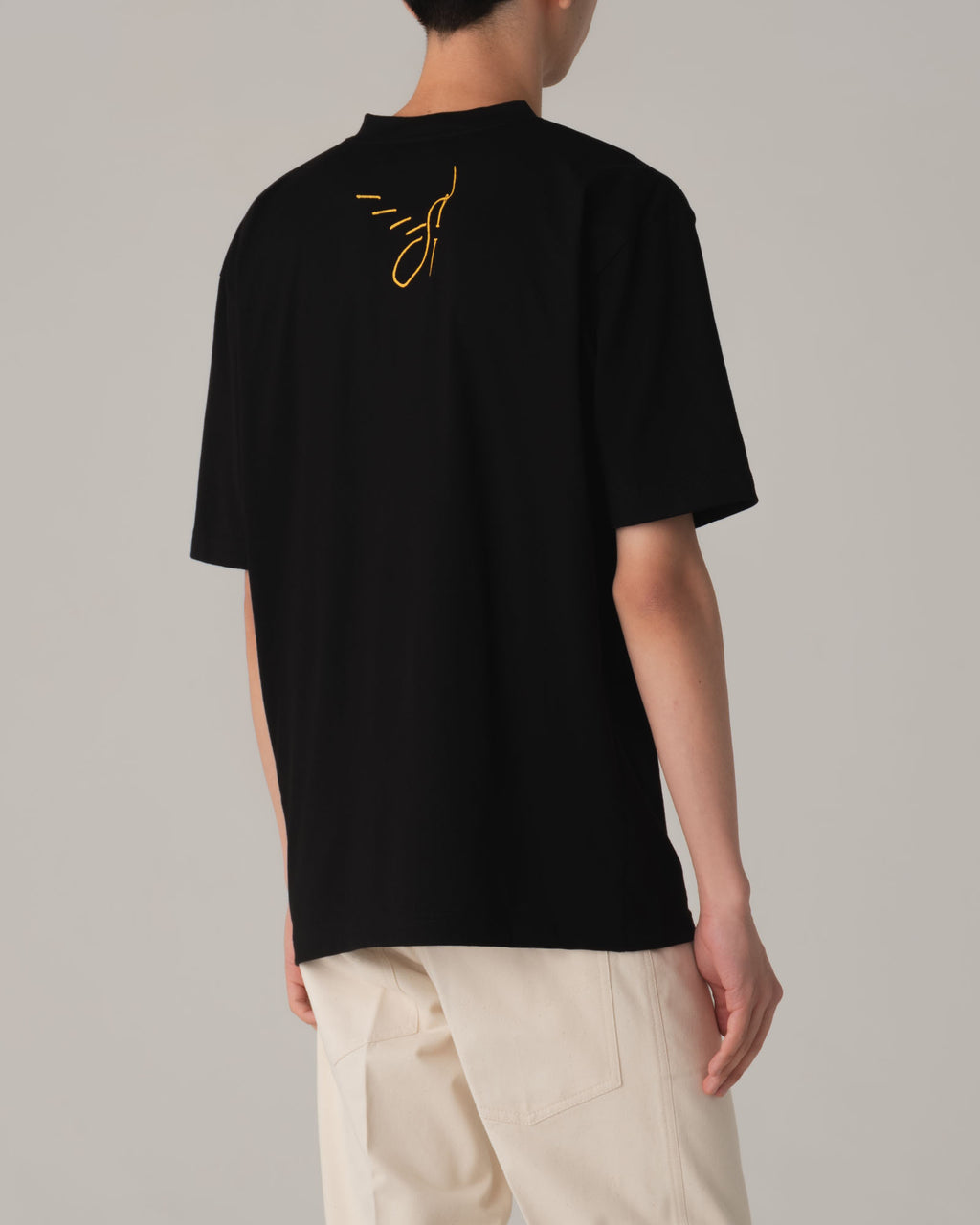Tshirt Printed- Cotton100% Jersey- Embroidered Stitch- Black