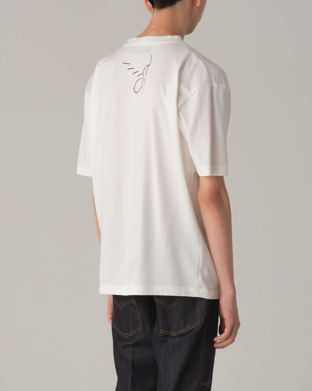 Tshirt Printed- Cotton100% Jersey- Needle Fabric- Off White