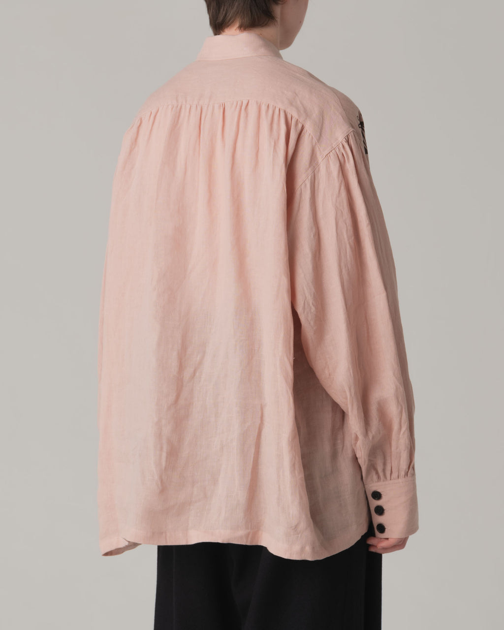 Shirt 893- Linen100% 60s- 89 Pattern Rope Print- Pink
