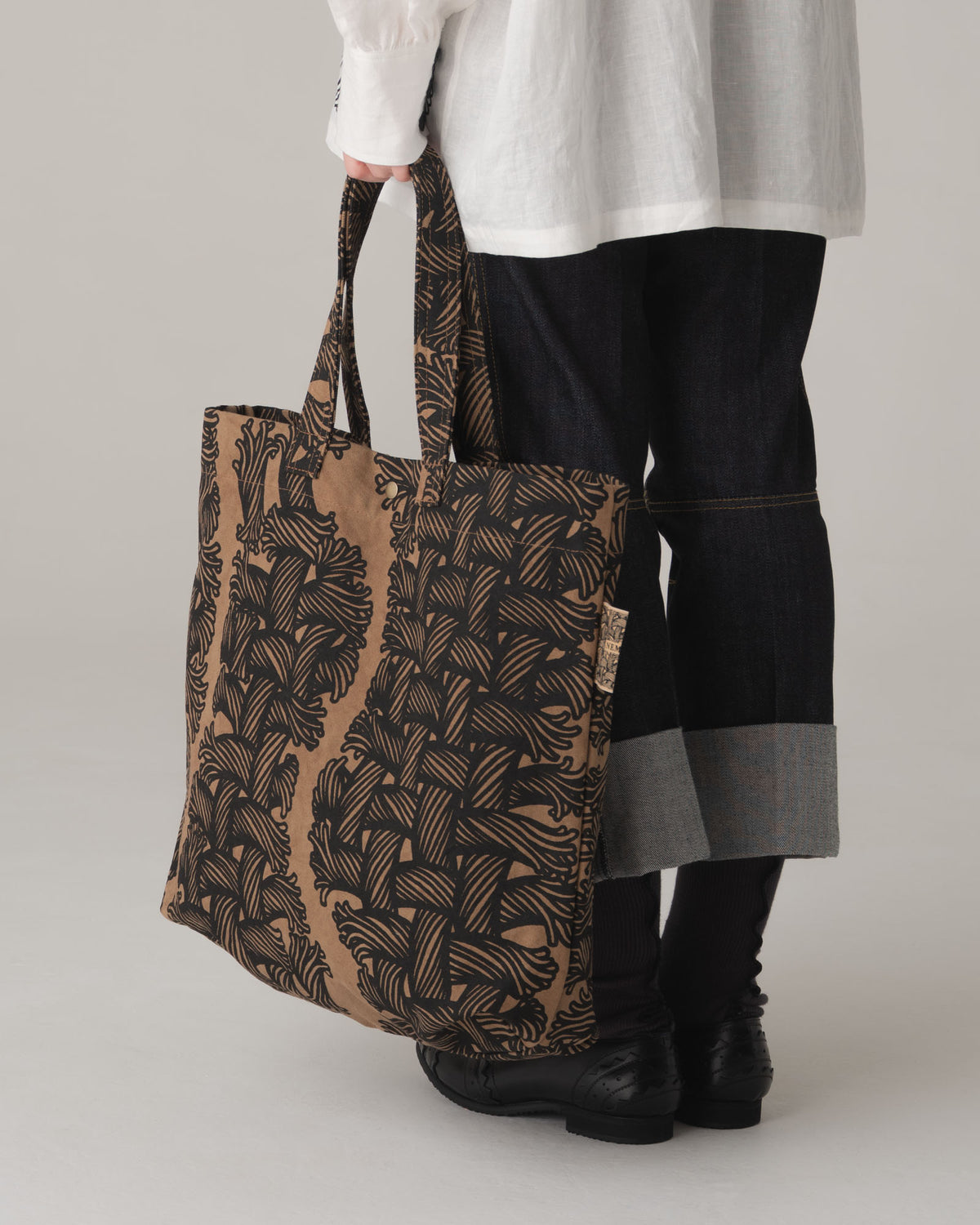 Tote Bag LL- Cotton100% Sunny Dry Canvas Print- Isle Rope- Beige
