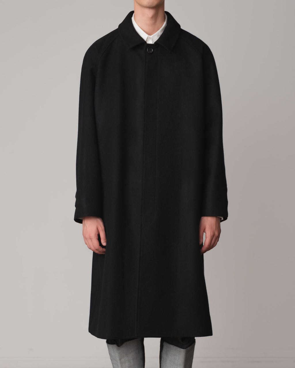 Coat 136- Wool100% Melton- Black