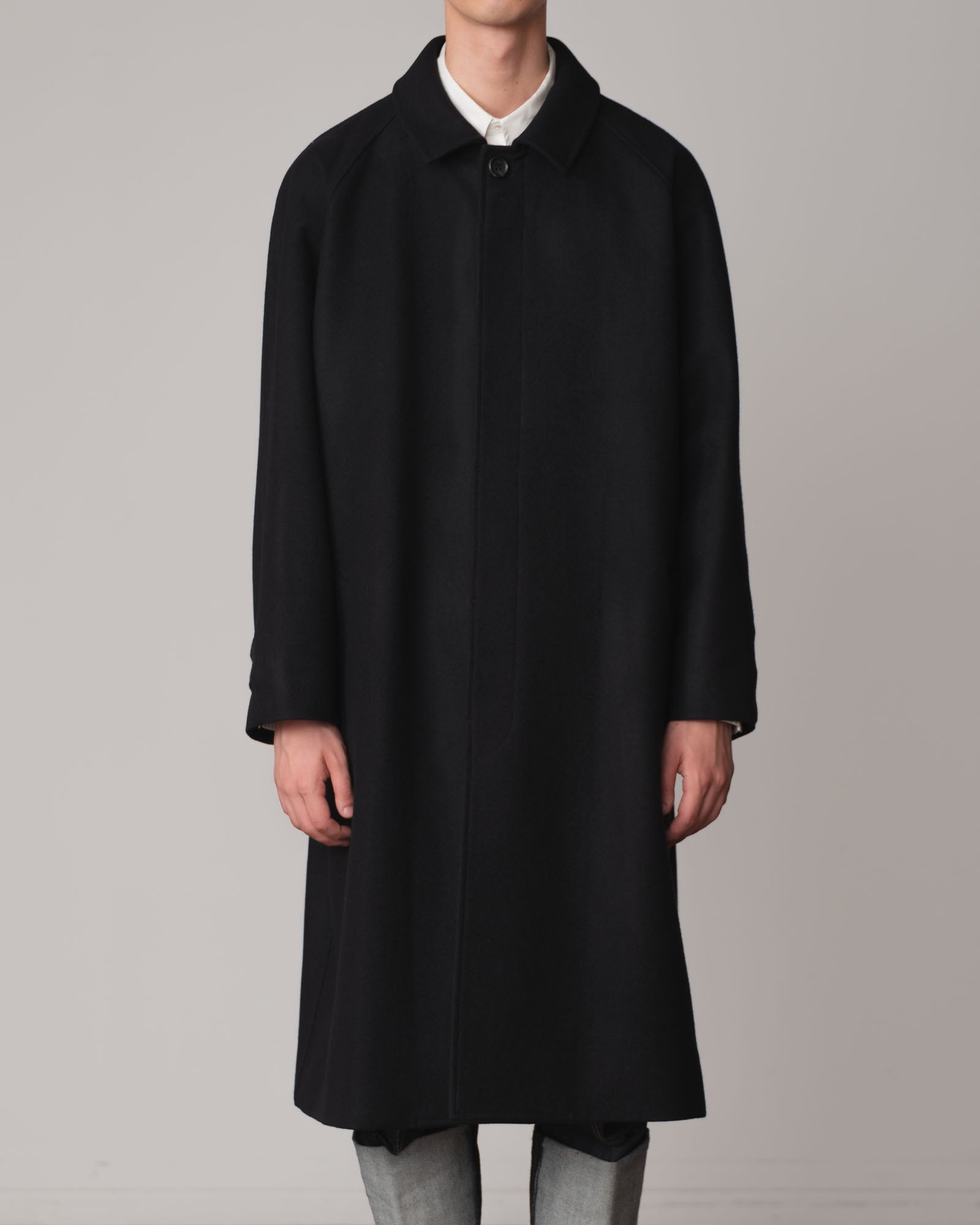 Coat 136- Wool100% Melton- Black