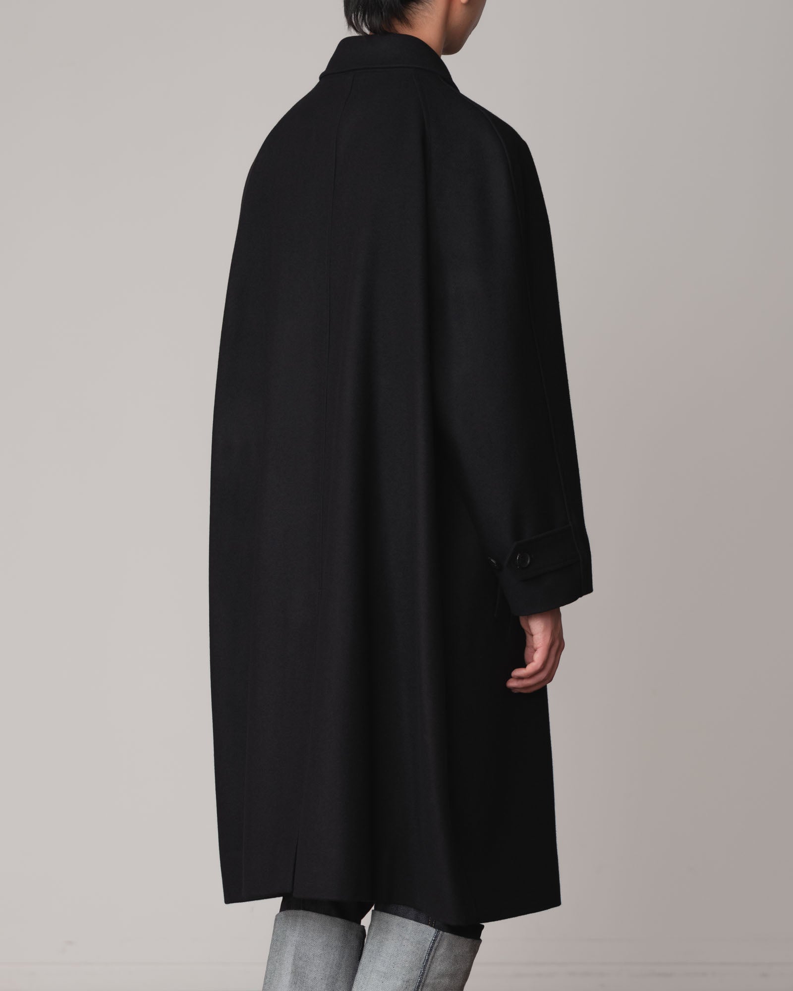 Coat 136- Wool100% Melton- Black