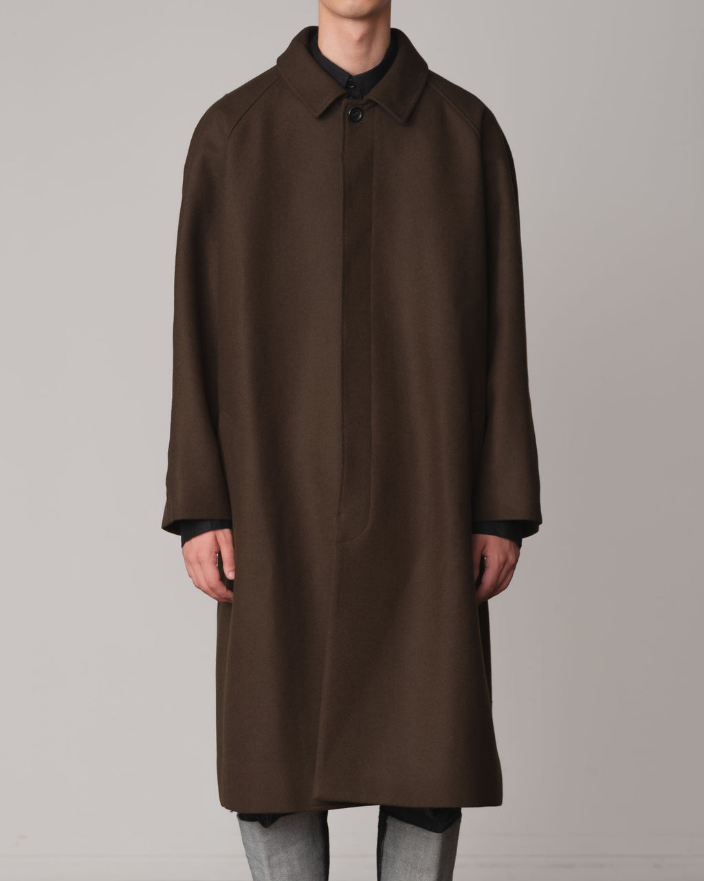 Coat 136- Wool100% Melton- Khaki