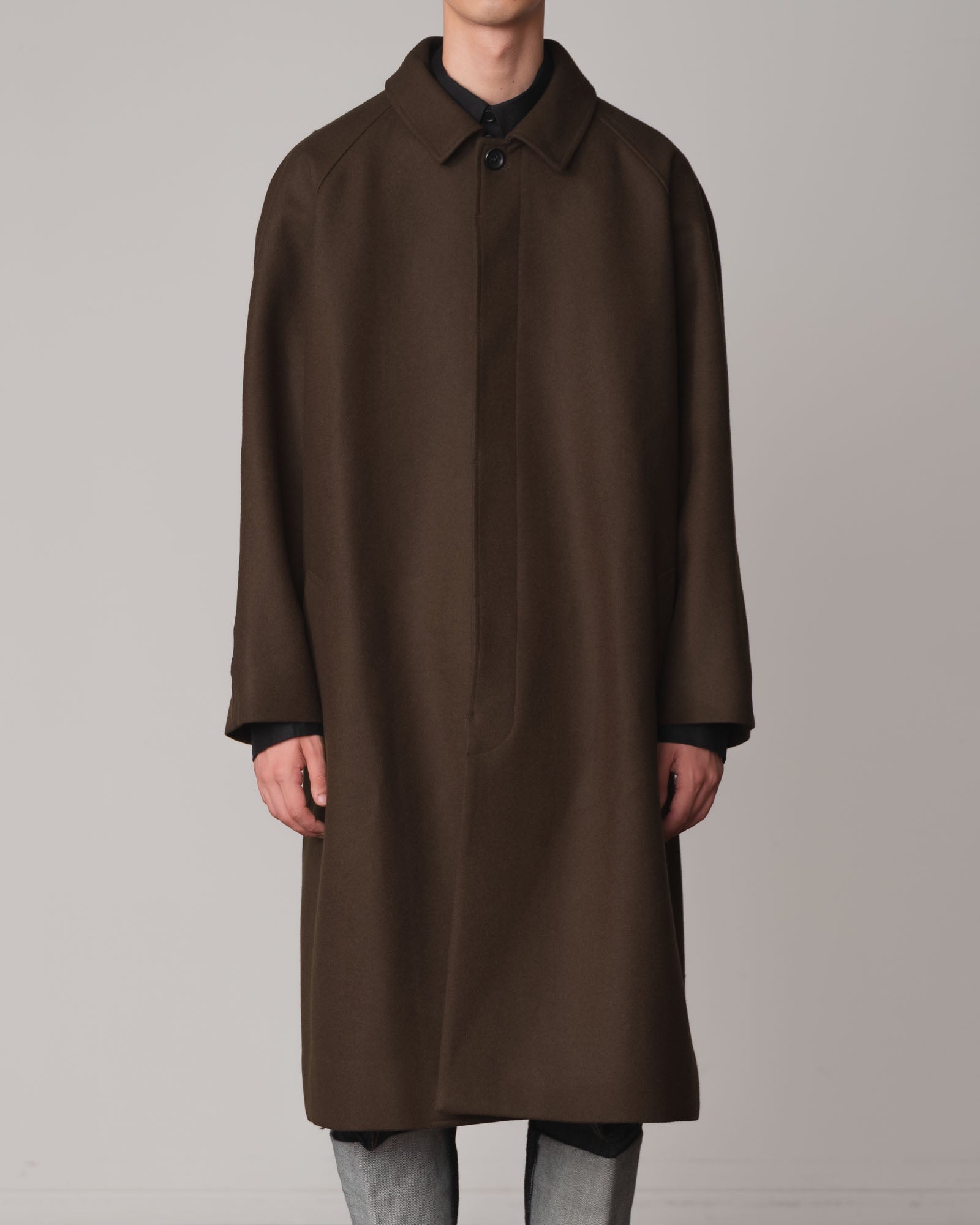 Coat 136- Wool100% Melton- Khaki