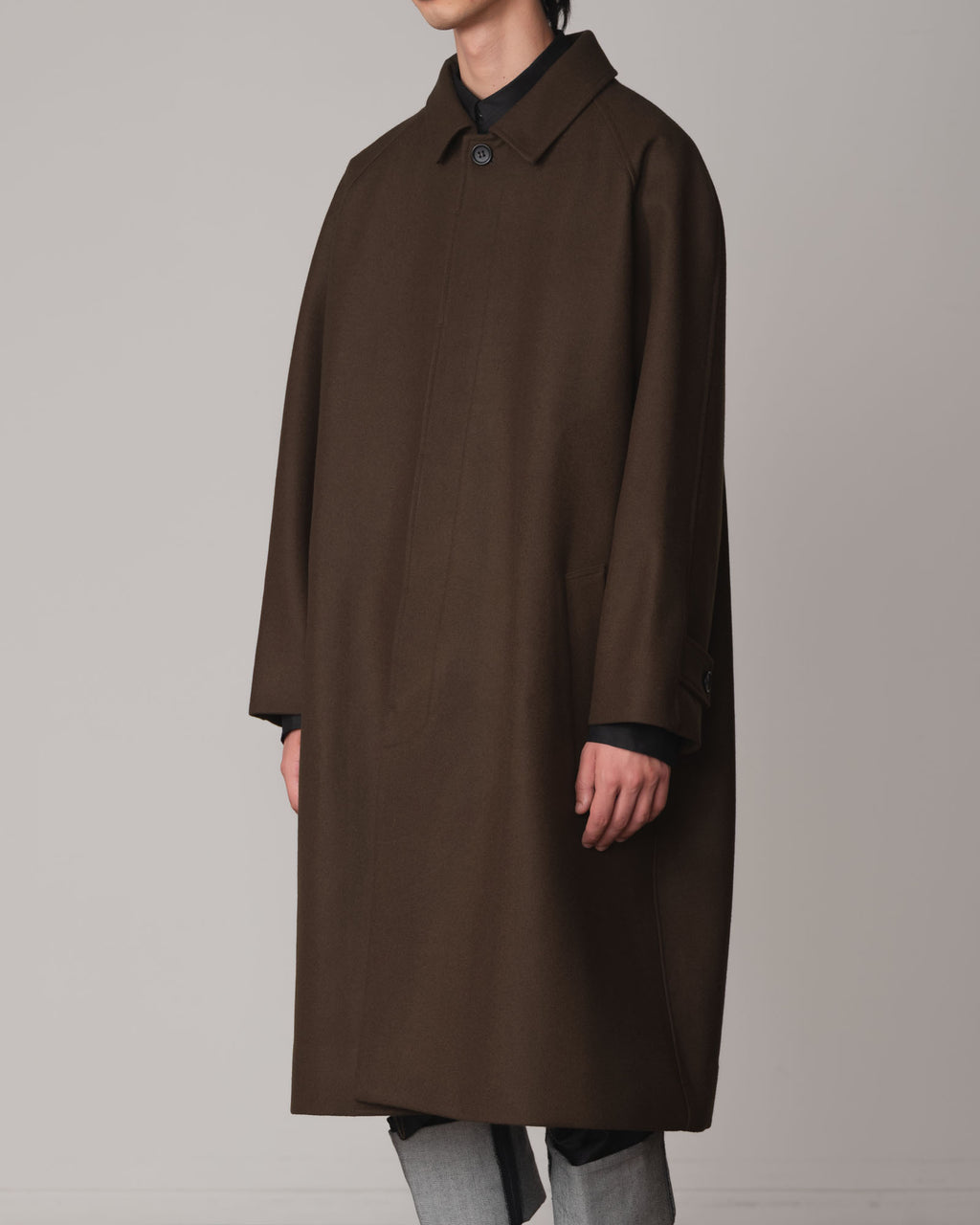 Coat 136- Wool100% Melton- Khaki