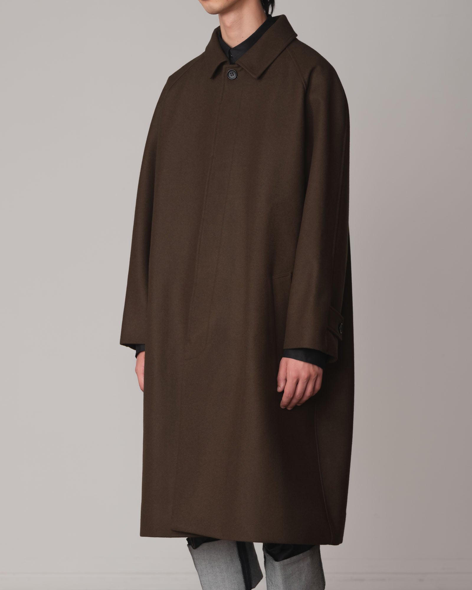 Coat 136- Wool100% Melton- Khaki