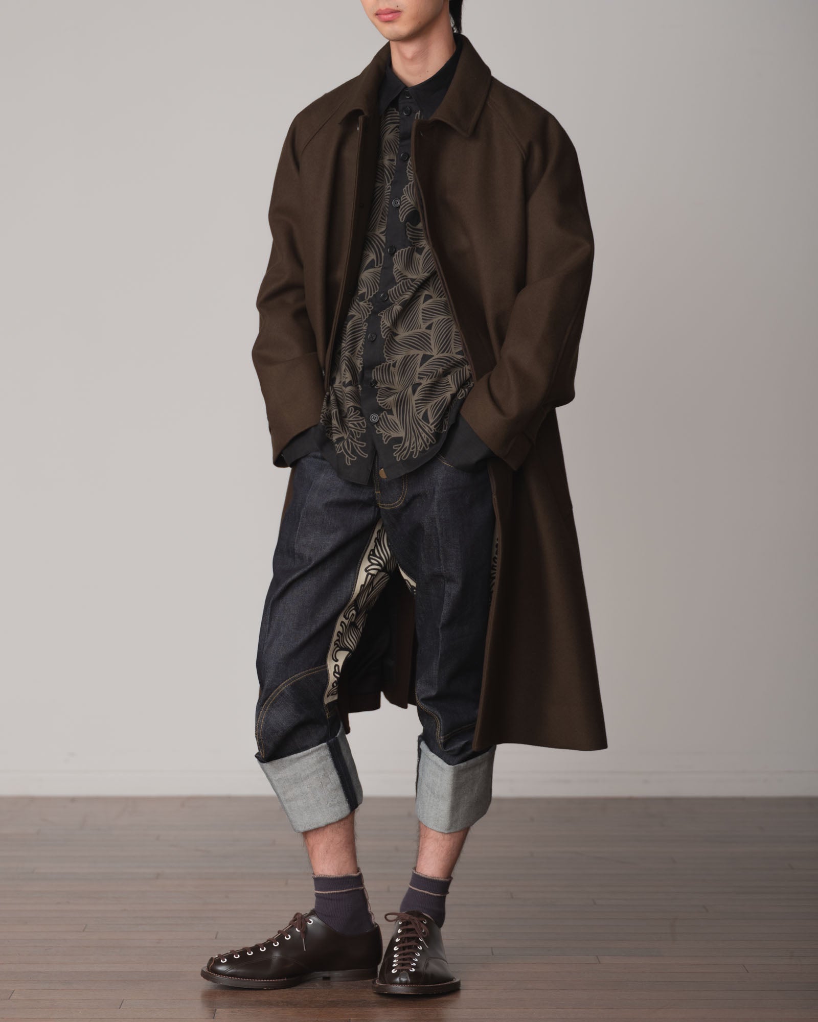Coat 136- Wool100% Melton- Khaki