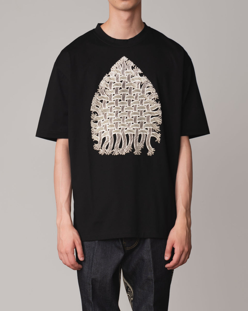Tshirt Printed- Cotton100% Jersey- Rope Iron Print- Black
