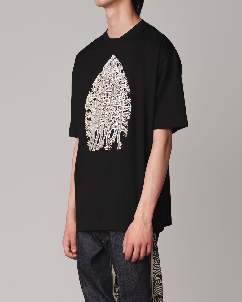 Tshirt Printed- Cotton100% Jersey- Rope Iron Print- Black