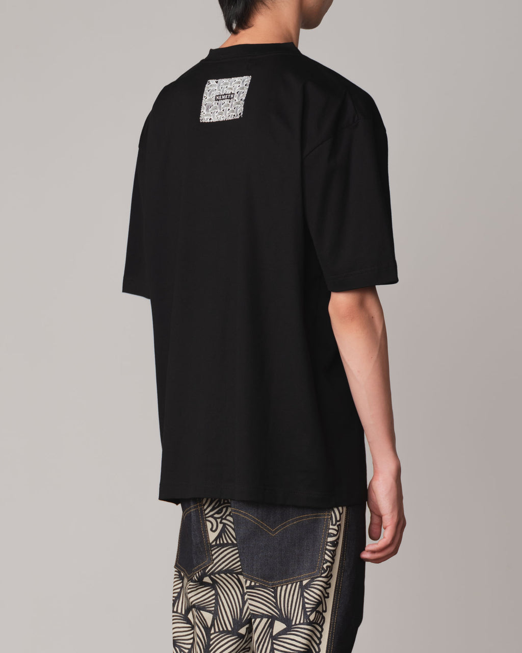 Tshirt Printed- Cotton100% Jersey- Rope Iron Print- Black
