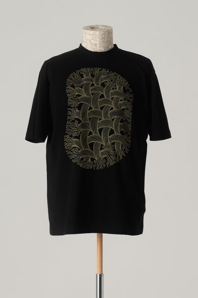 Tshirt Printed- Cotton100% Jersey- Rope Palette- Black