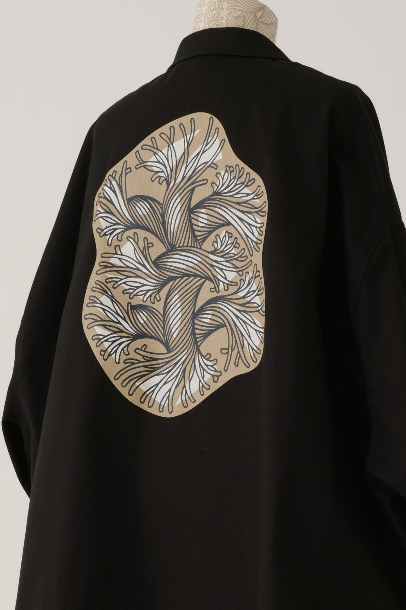 Coat 336BW - Organic Cotton 100% Drill - Cut - Out Fray - Black - Christopher Nemeth - Coat - Wholesale SS25 - 9 - 000000042 - 02