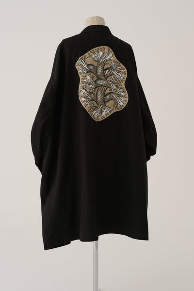 Coat 336BW - Organic Cotton 100% Drill - Cut - Out Fray - Black - Christopher Nemeth - Coat - Wholesale SS25 - 9 - 000000042 - 02