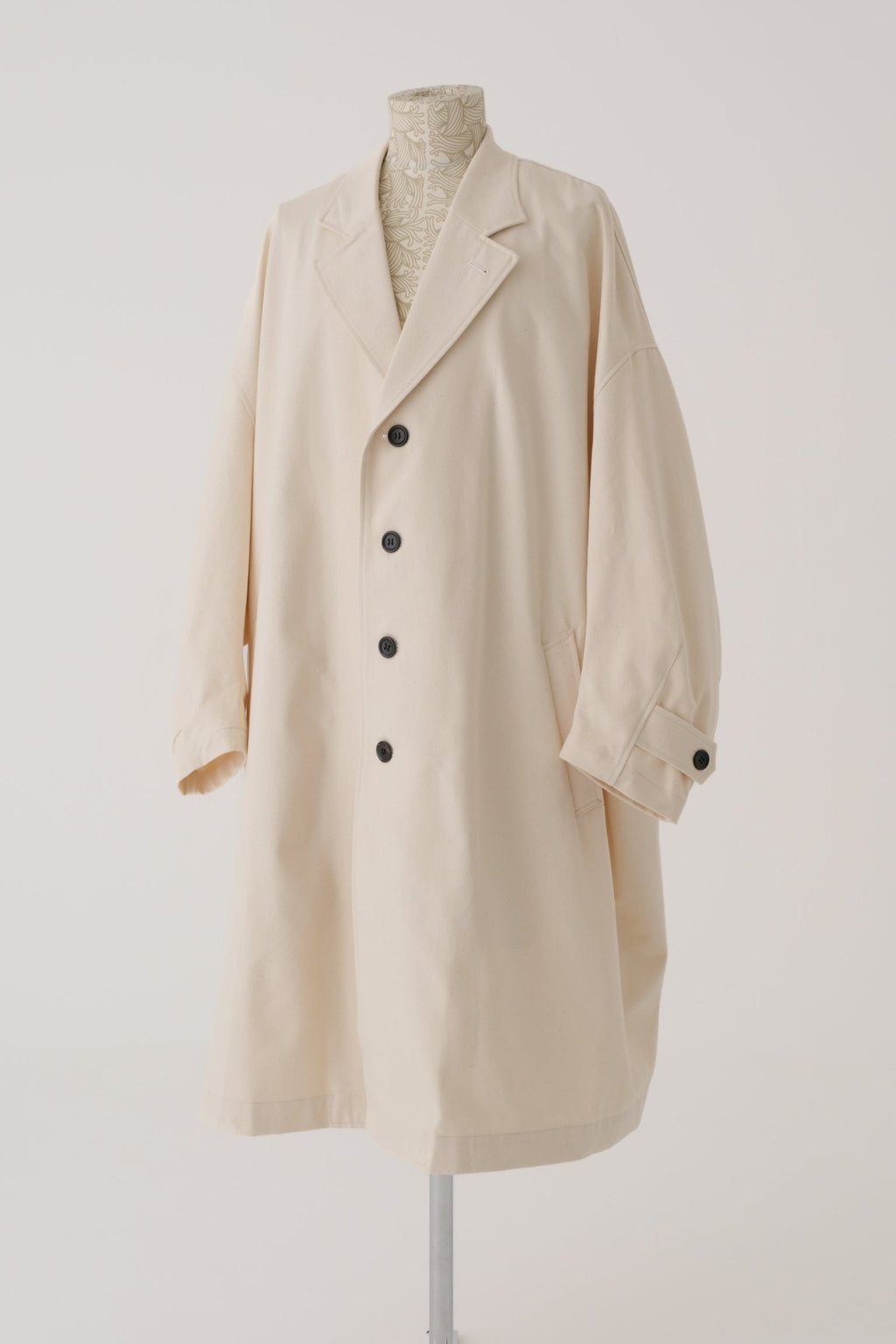 Coat 336BW - Organic Cotton 100% Drill - Cut - Out Fray - Natural - Christopher Nemeth - Coat - Wholesale SS25 - 9 - 000000041 - 02