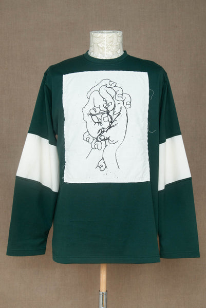 Tshirt 108- Cotton100% Jersey- Wsp- Threading Hands- Green