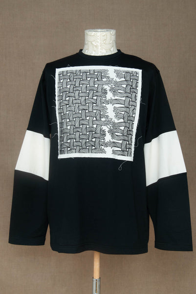 Tshirt 108- Cotton100% Jersey- Wsp- Threaded Fabric- Black