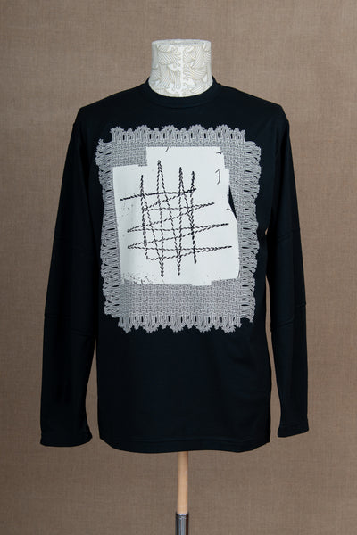 Tshirt 108- Cotton100% Jersey- Lace Rope- Black