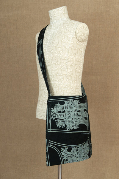 Tote Bag Shoulder Strap- Cotton100% Sunny Dry Canvas- Pattern Rope Print- Black