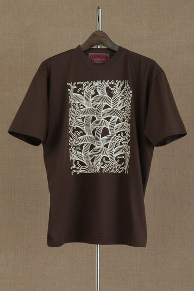 Tshirt Printed- Cotton100% Jersey- Mesh Rope- Brown
