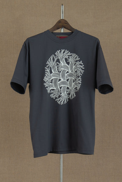 Tshirt Printed- Cotton100% Jersey- Hexa Rope- Charcoal