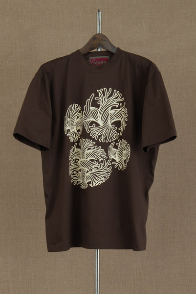 Tshirt Printed- Cotton100% Jersey- Rope Stain- Brown