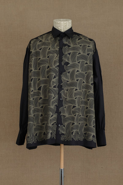 Shirt 893- Cotton100% Broad 100- 89 Pattern Rope- Black