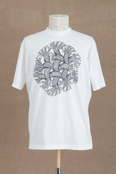 Tshirt Printed- Cotton100% Jersey- Hexa Rope- White