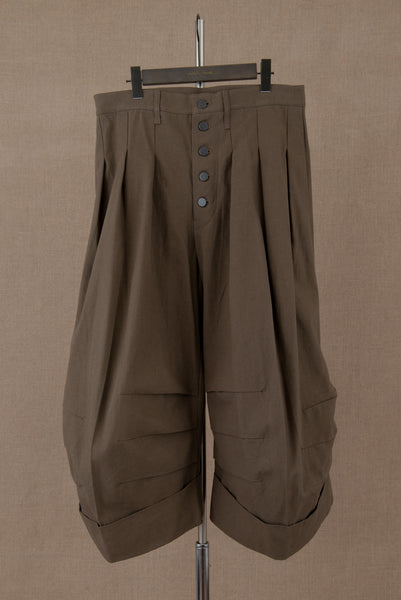 Trousers 21B- Cotton84%/ Hemp16% Twill- Khaki