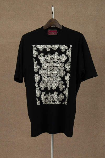 Tshirt Printed- Cotton100% Jersey- L Rope Small- Black