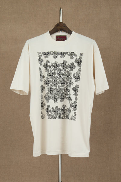 Tshirt Printed- Cotton100% Jersey- L Rope Small- Ivory